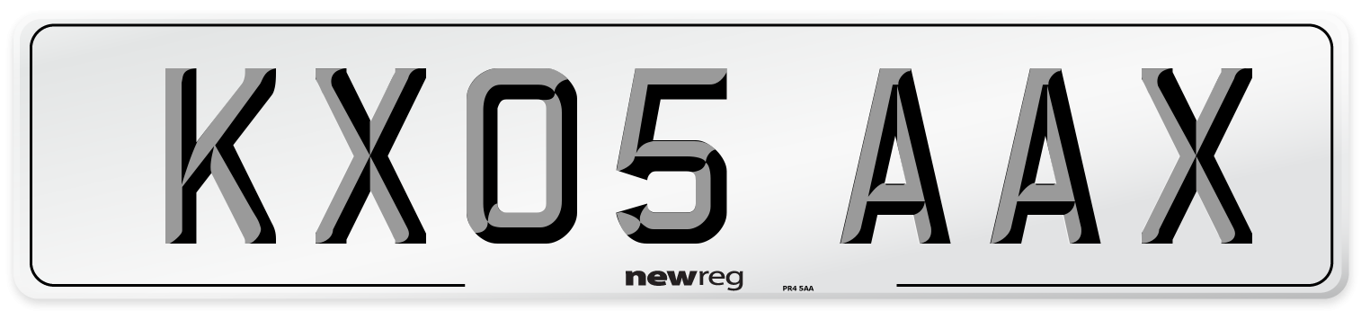 KX05 AAX Number Plate from New Reg
